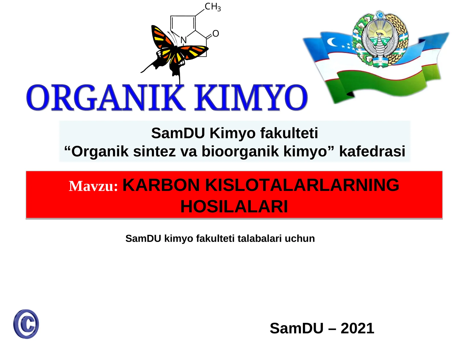 Organik Kimyo - Karbon Kislotalarning Hosilalari