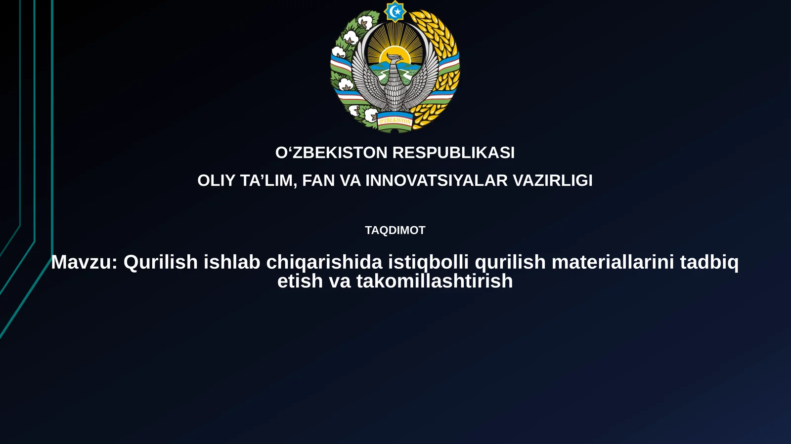 Istiqbolli qurilish materiallari