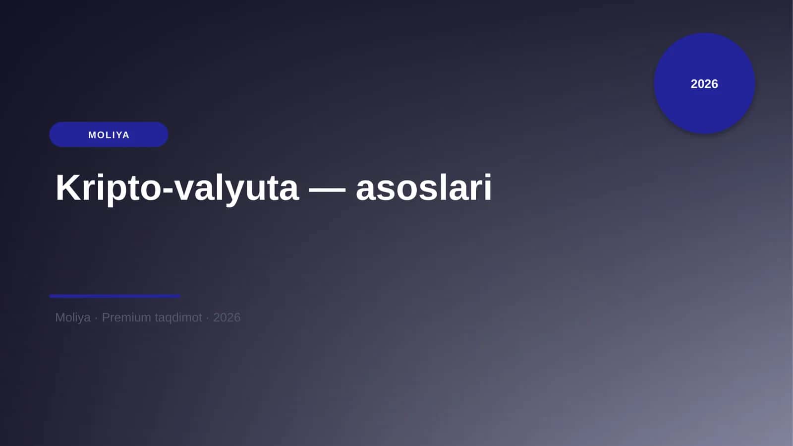 Kripto-valyuta — asoslari