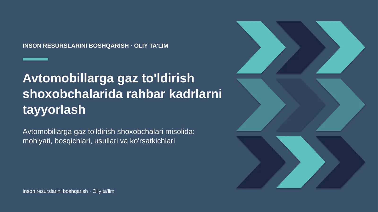 avtomobillarga gaz to'ldirish shoxobchalarida rahbar kadrlarni tayyorlash 9311