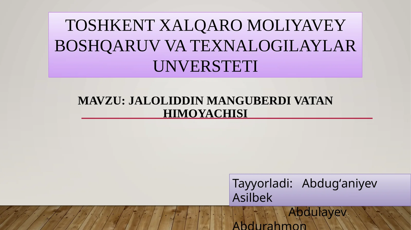 Jaloliddin Manguberdi vatan himoyachisi