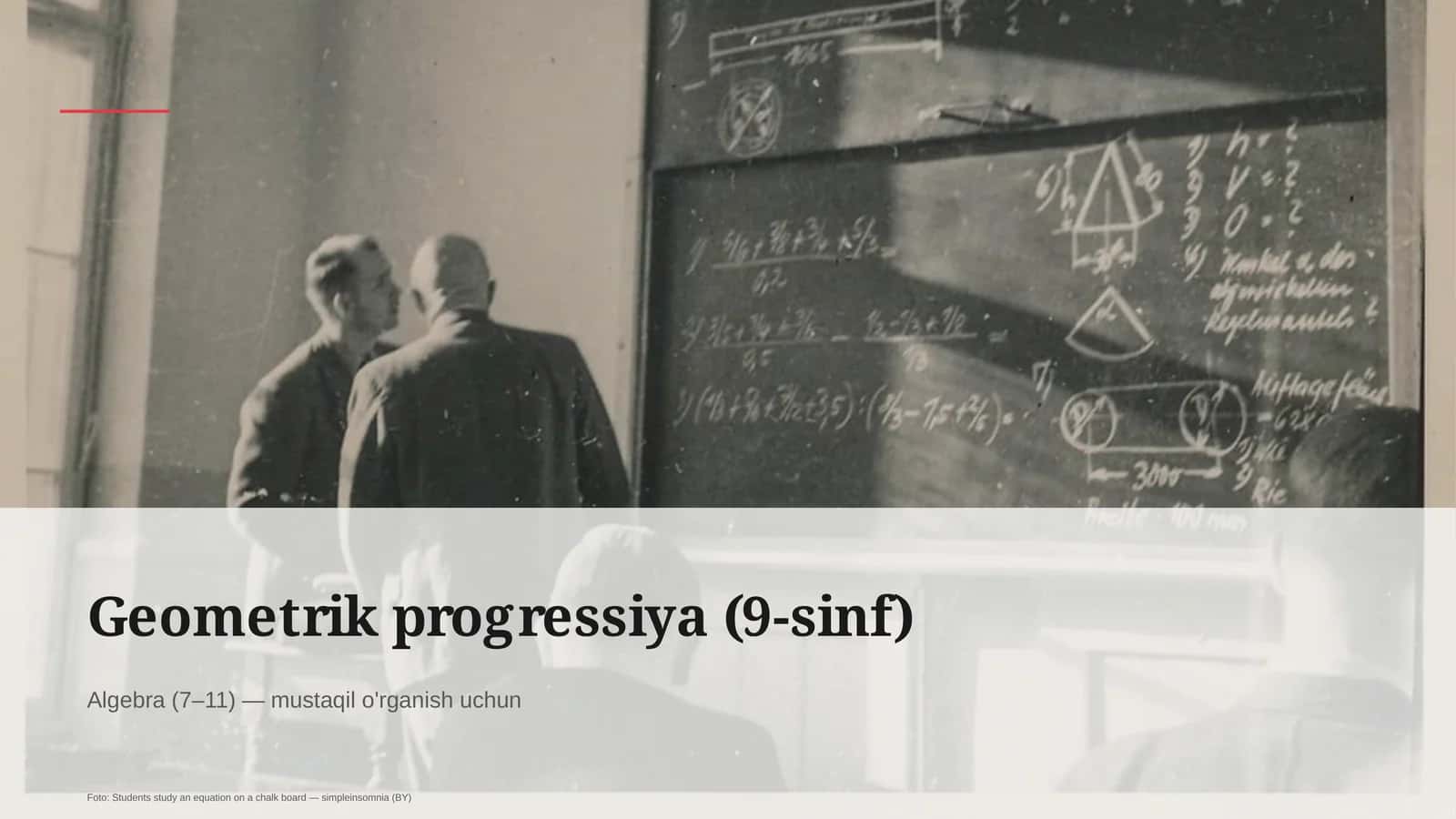 Geometrik progressiya (9-sinf)