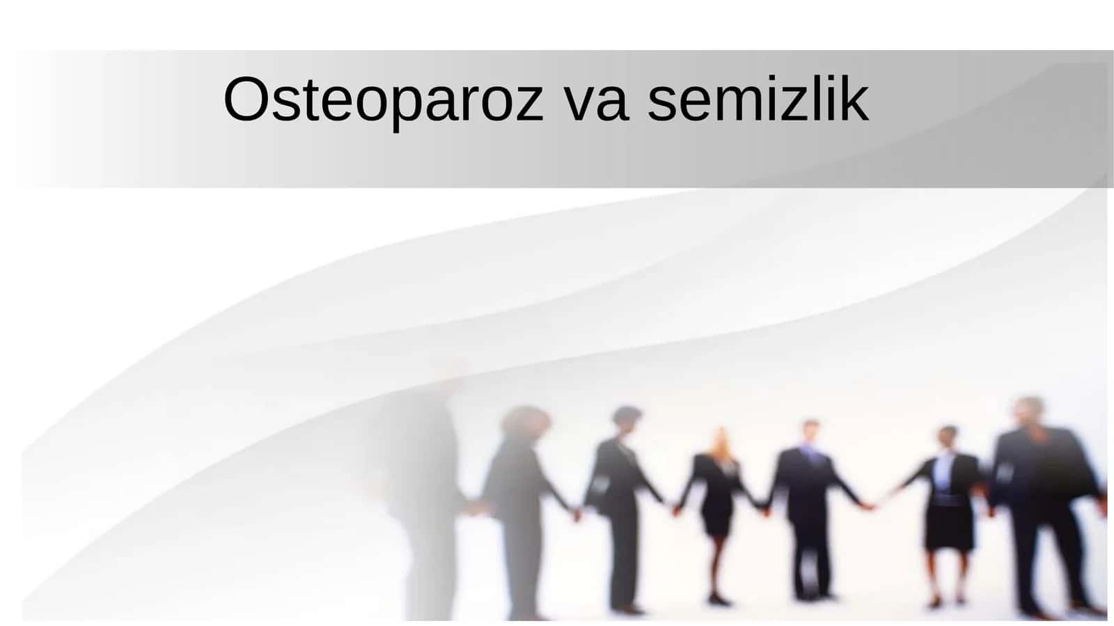 Osteoparoz va semizlik