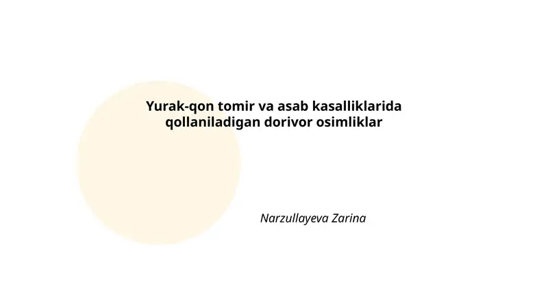 Dorivor O'simliklar