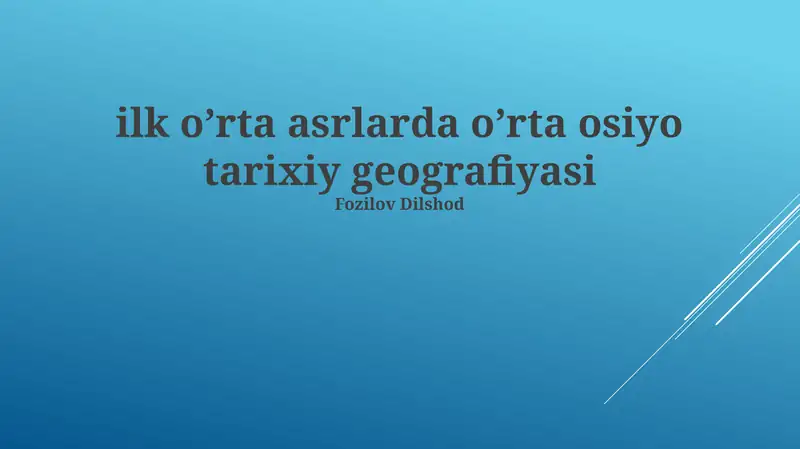 Markaziy Osiyo tarixiy geografiyasi