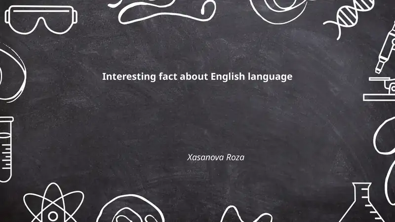 Interesting Fact about English Language