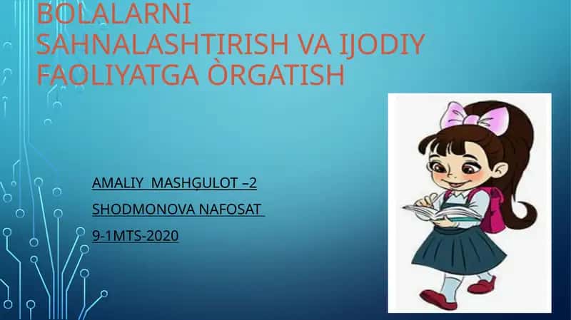 TEATR–SAHNALASHTIRISH FAOLIYATING SHAKLLARI VA TAMOILLARI