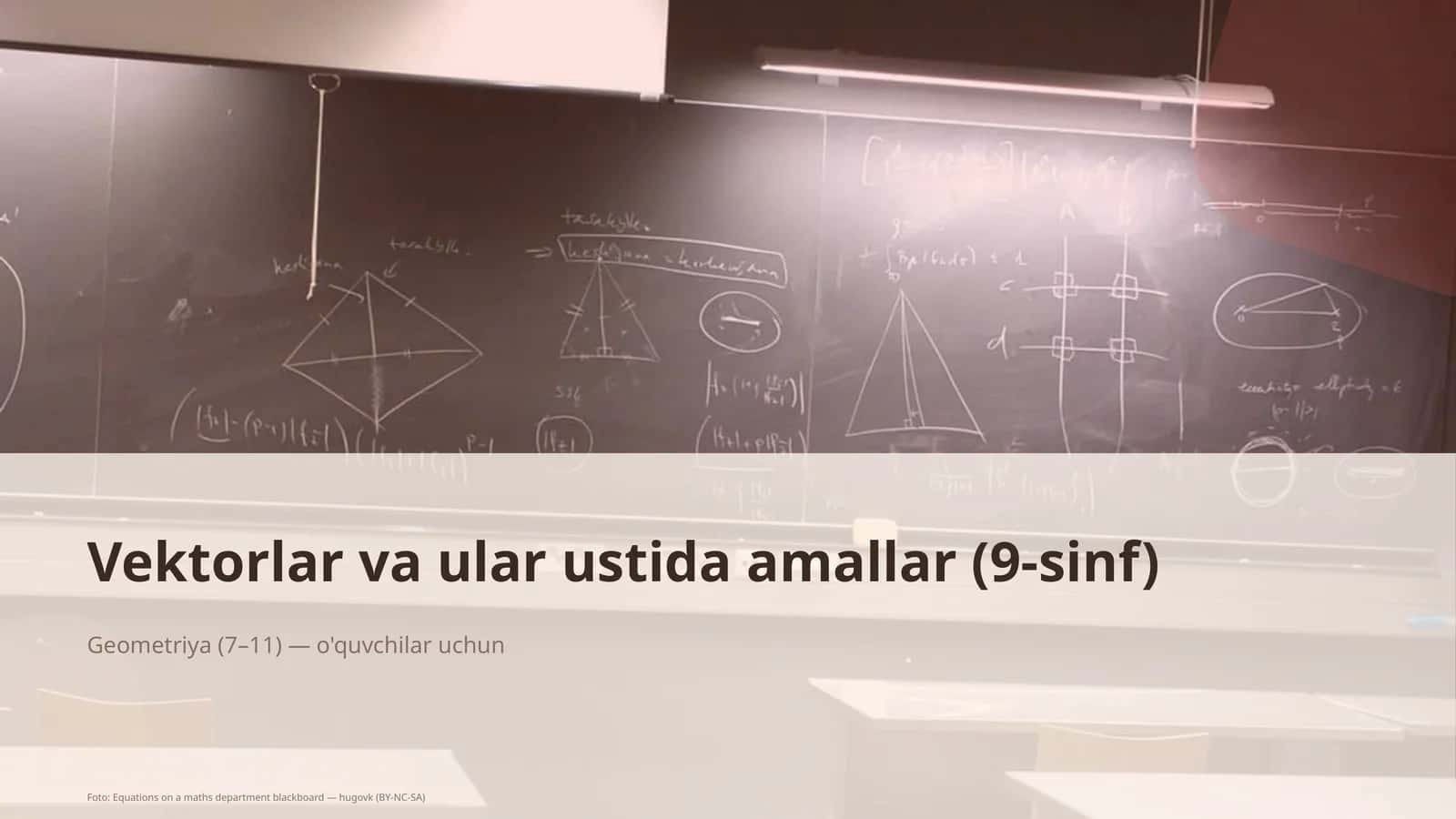 Vektorlar va ular ustida amallar (9-sinf)