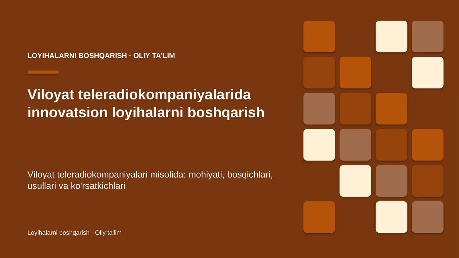 viloyat teleradiokompaniyalarida innovatsion loyihalarni boshqarish 6564