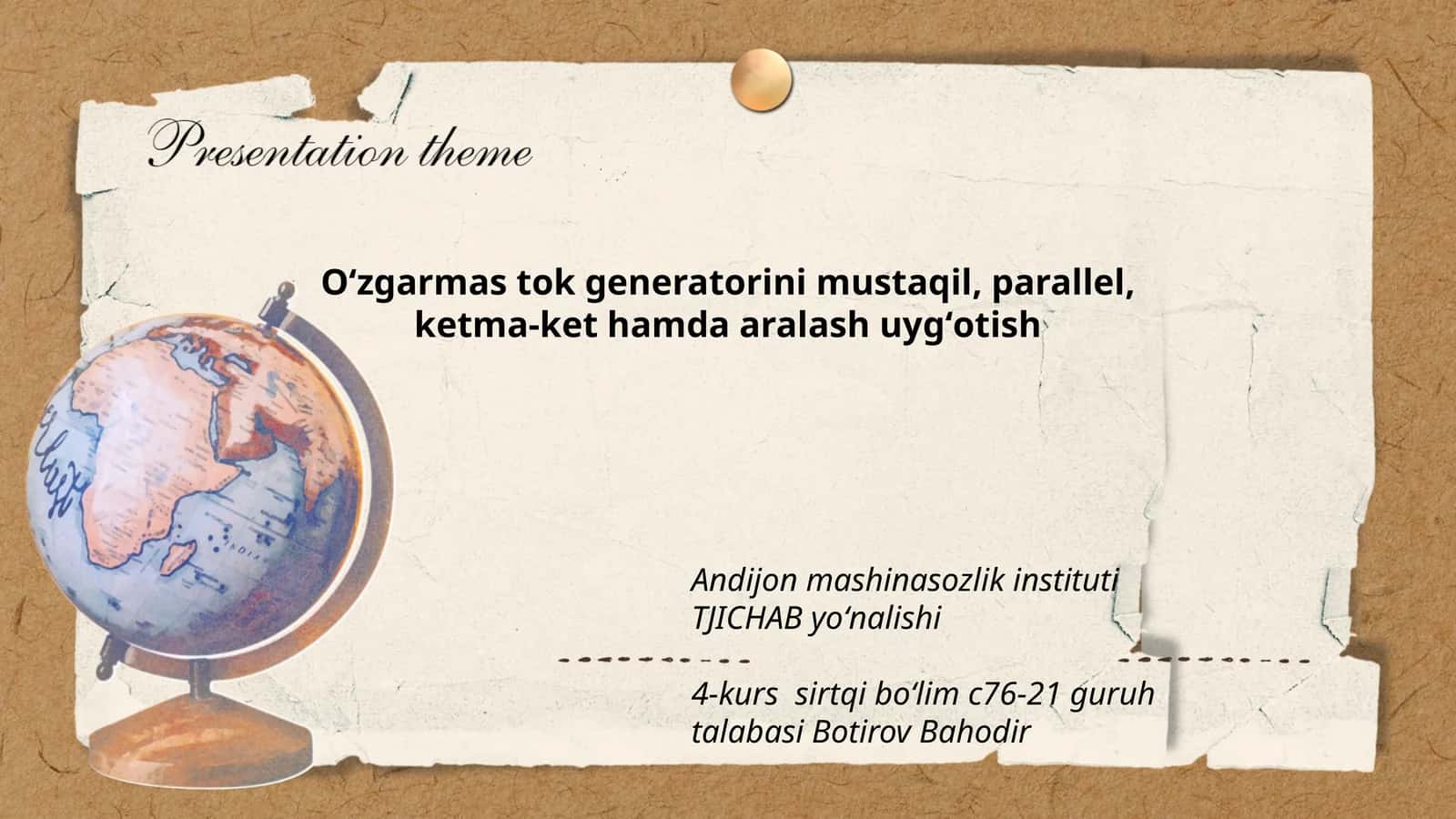 Oʻzgarmas tok generatori