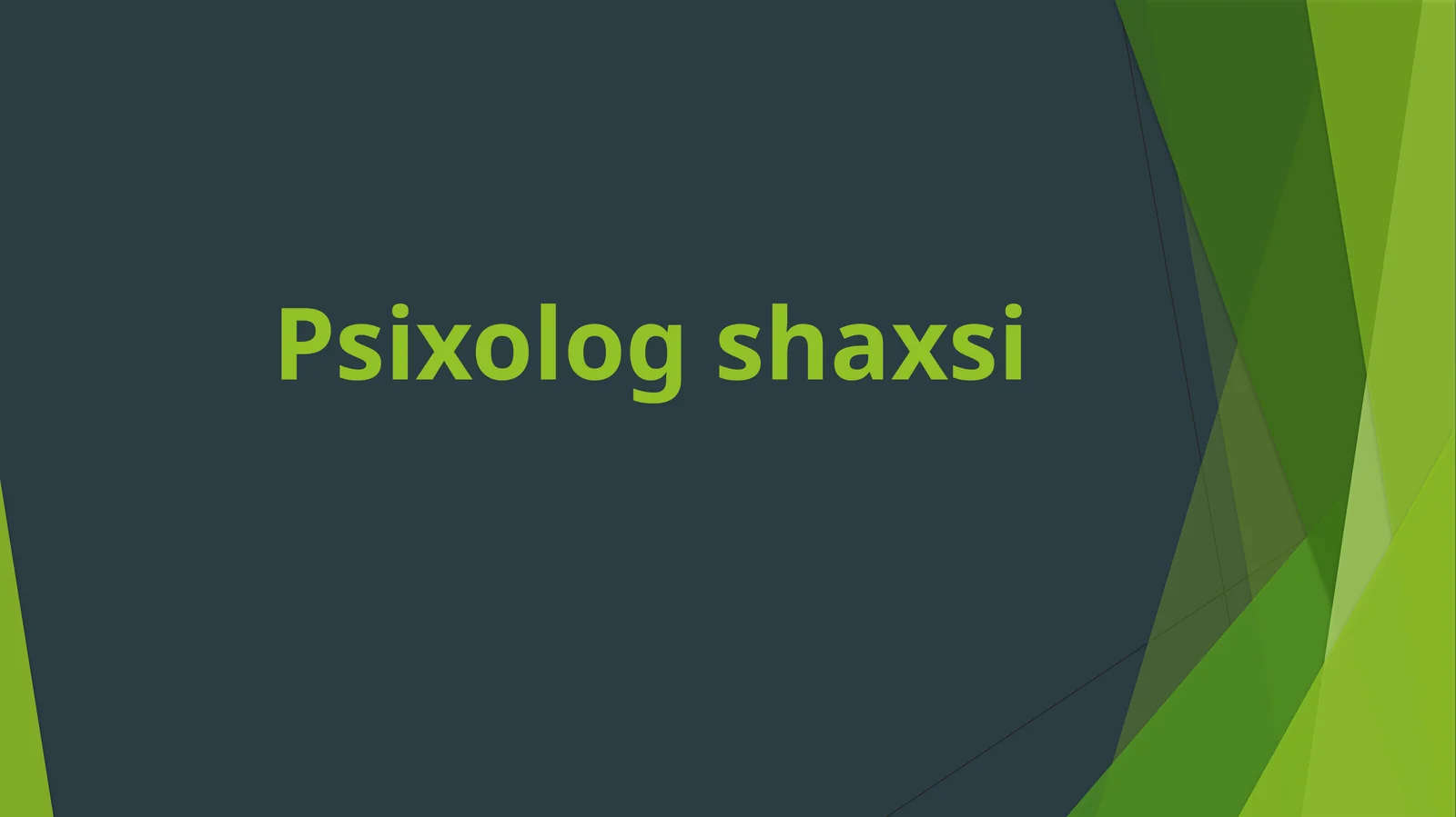 Psixolog shaxsi