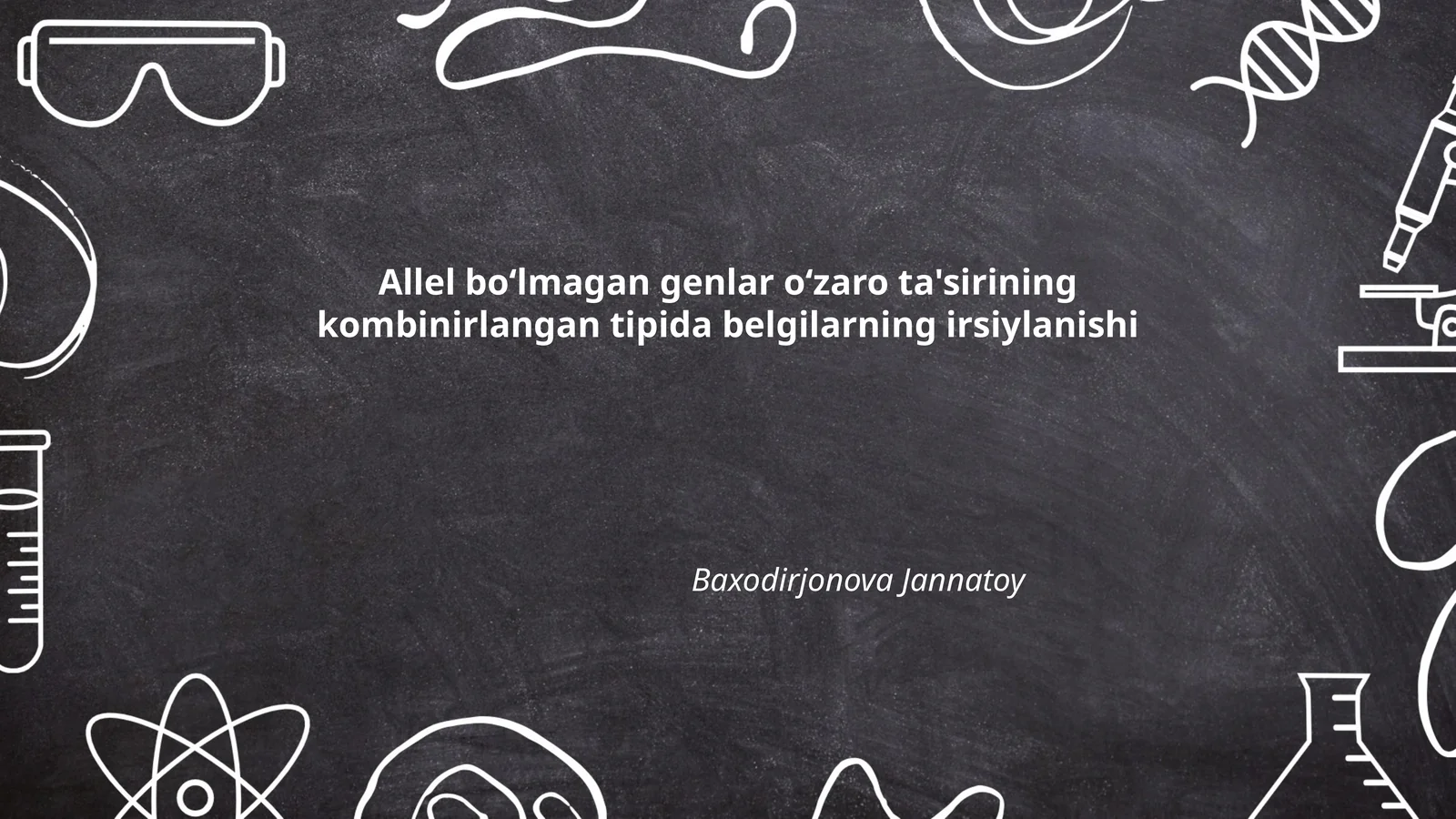 Allel bo‘lmagan genlar o‘zaro ta'sirining kombinirlangan tipida belgilarning irsiylanishi
