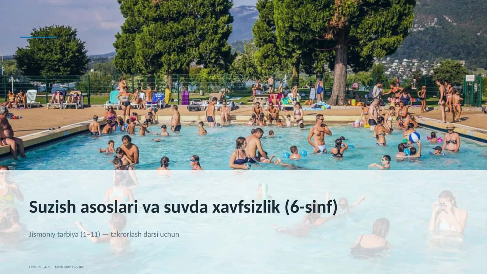 Suzish asoslari va suvda xavfsizlik (6-sinf)