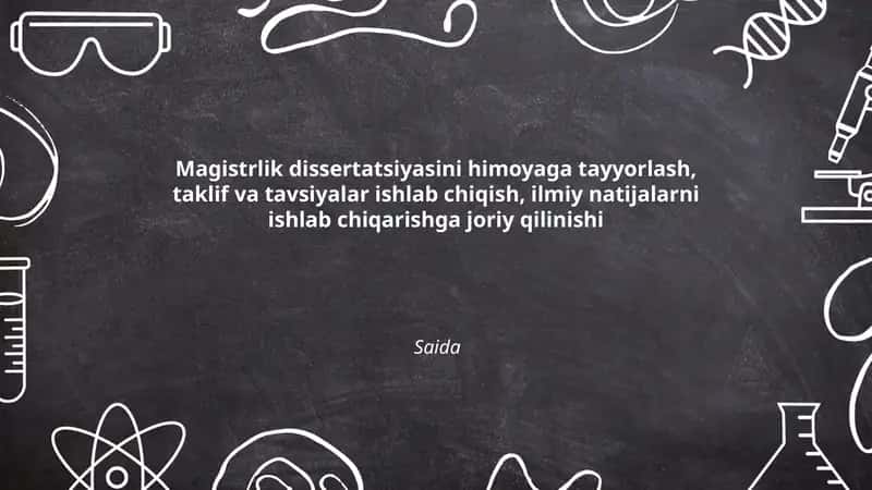 Magistrlik dissertatsiyasini himoya qilish uchun tayyorgarlik jarayoni