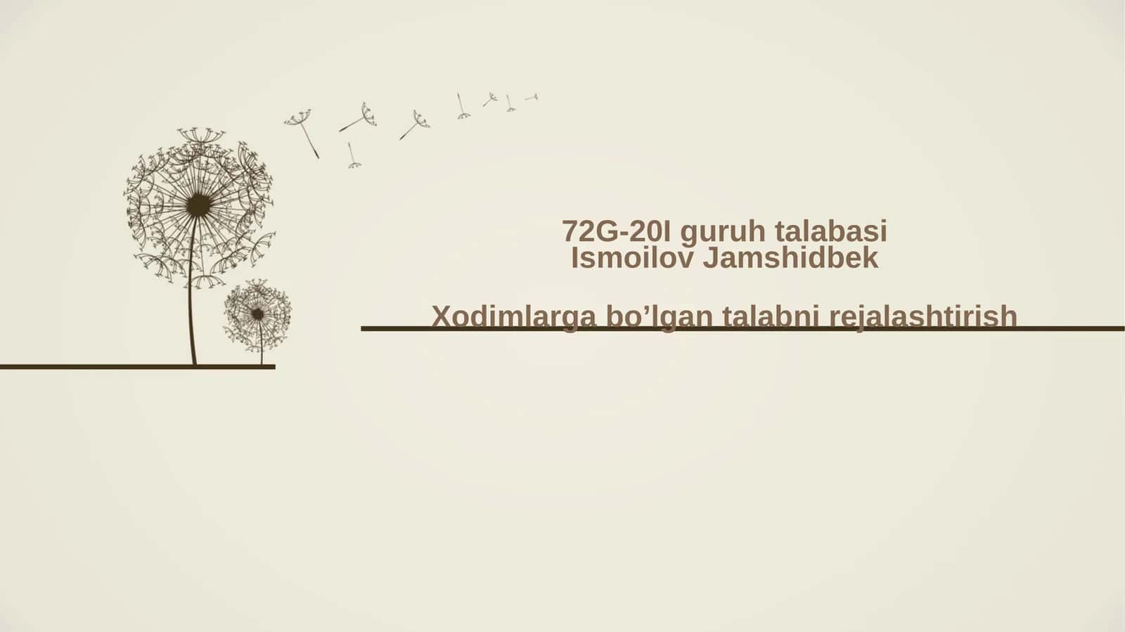Xodimlarga bo'lgan talabni rejalashtirish