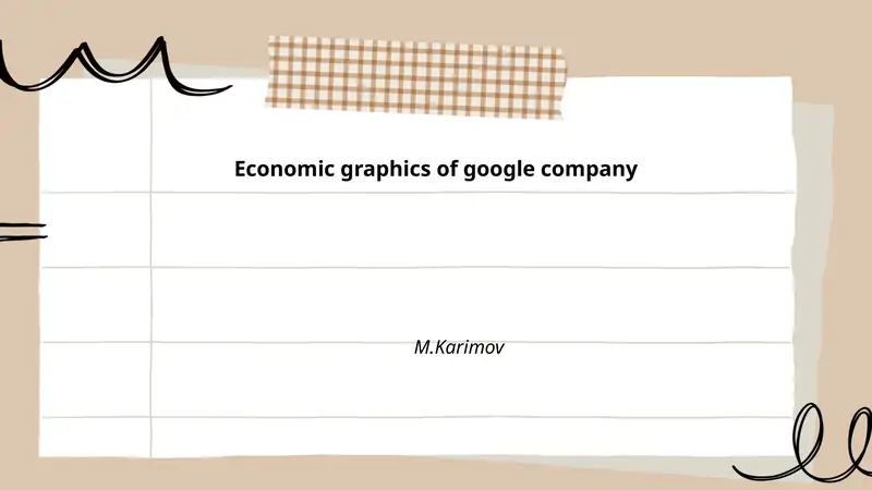 Economic graphics of google company