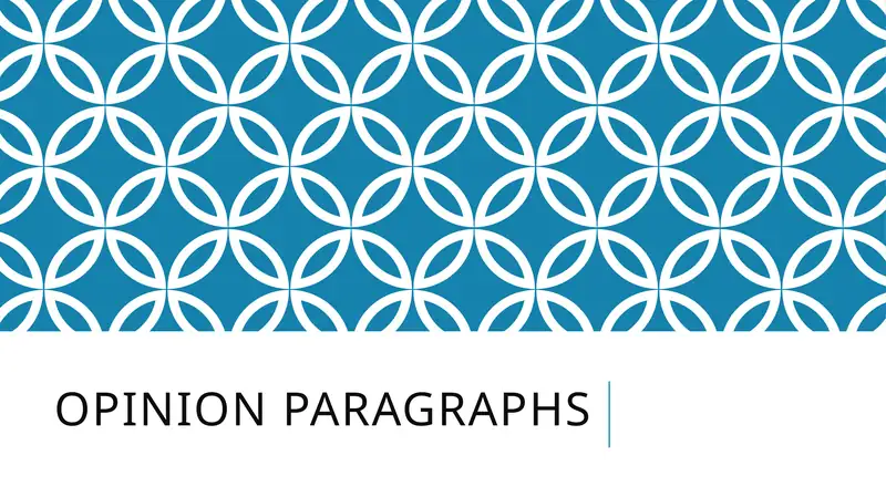 Opinion paragraphs