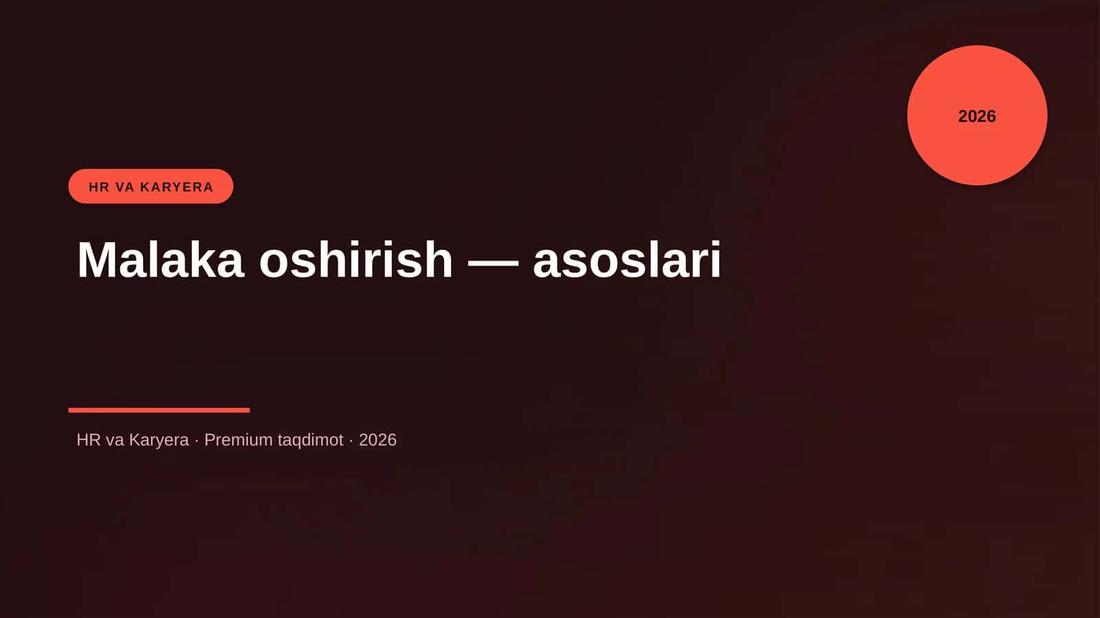 Malaka oshirish — asoslari