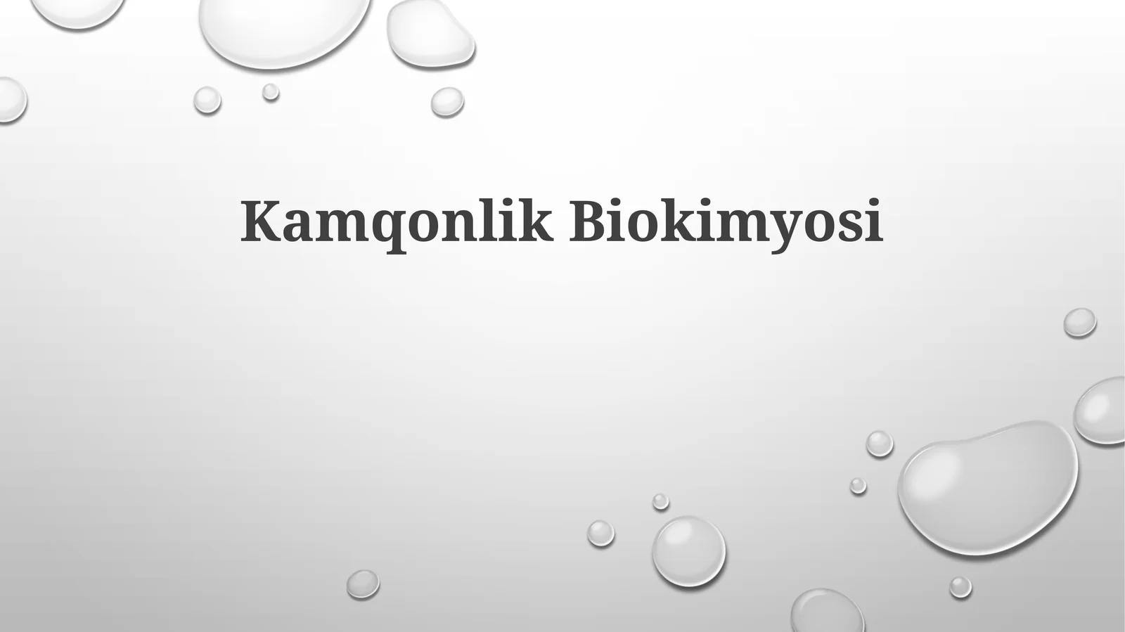 Kamqonlik Biokimyosi