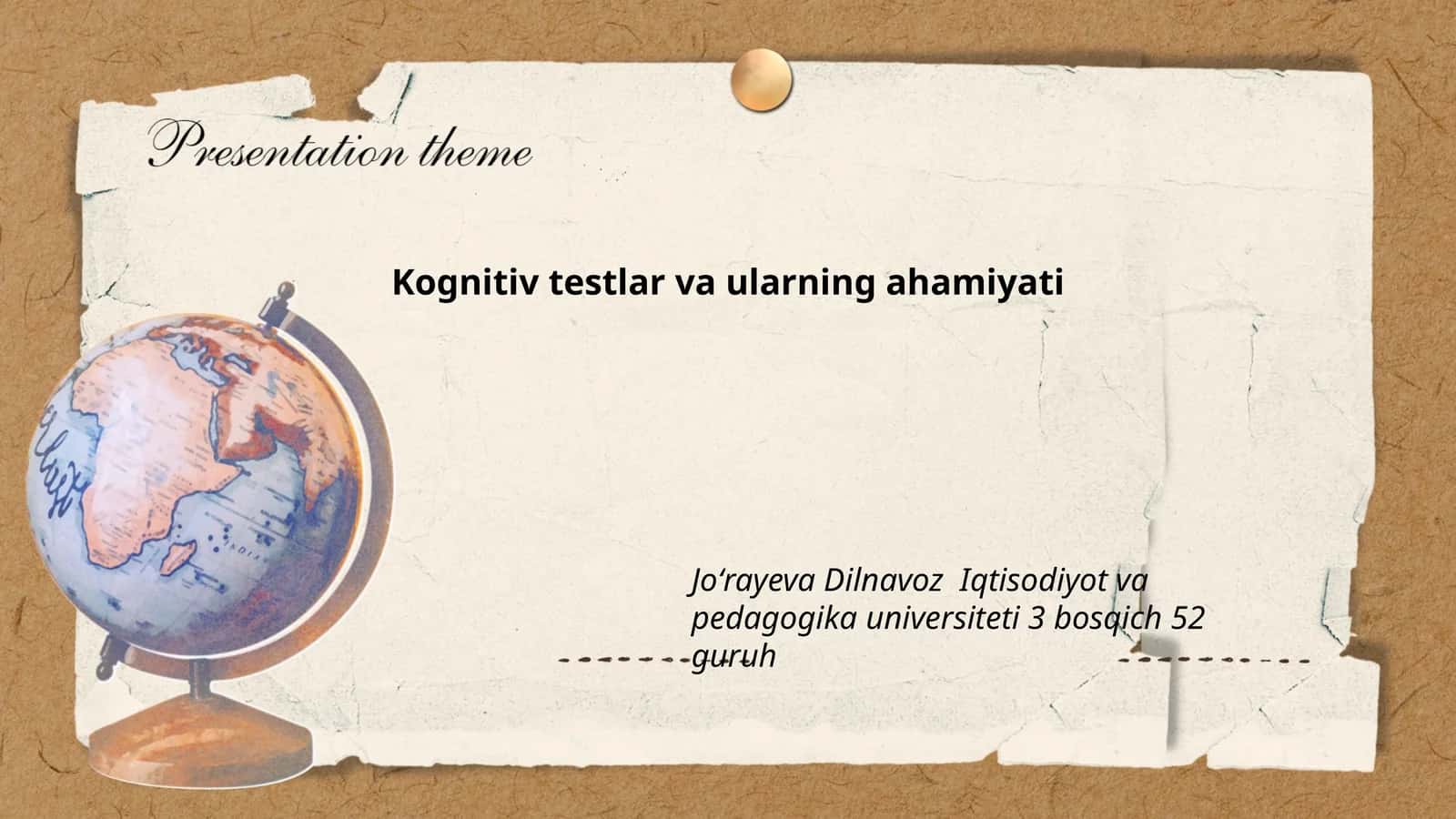 Kognitiv testlar va ularning ahamiyati