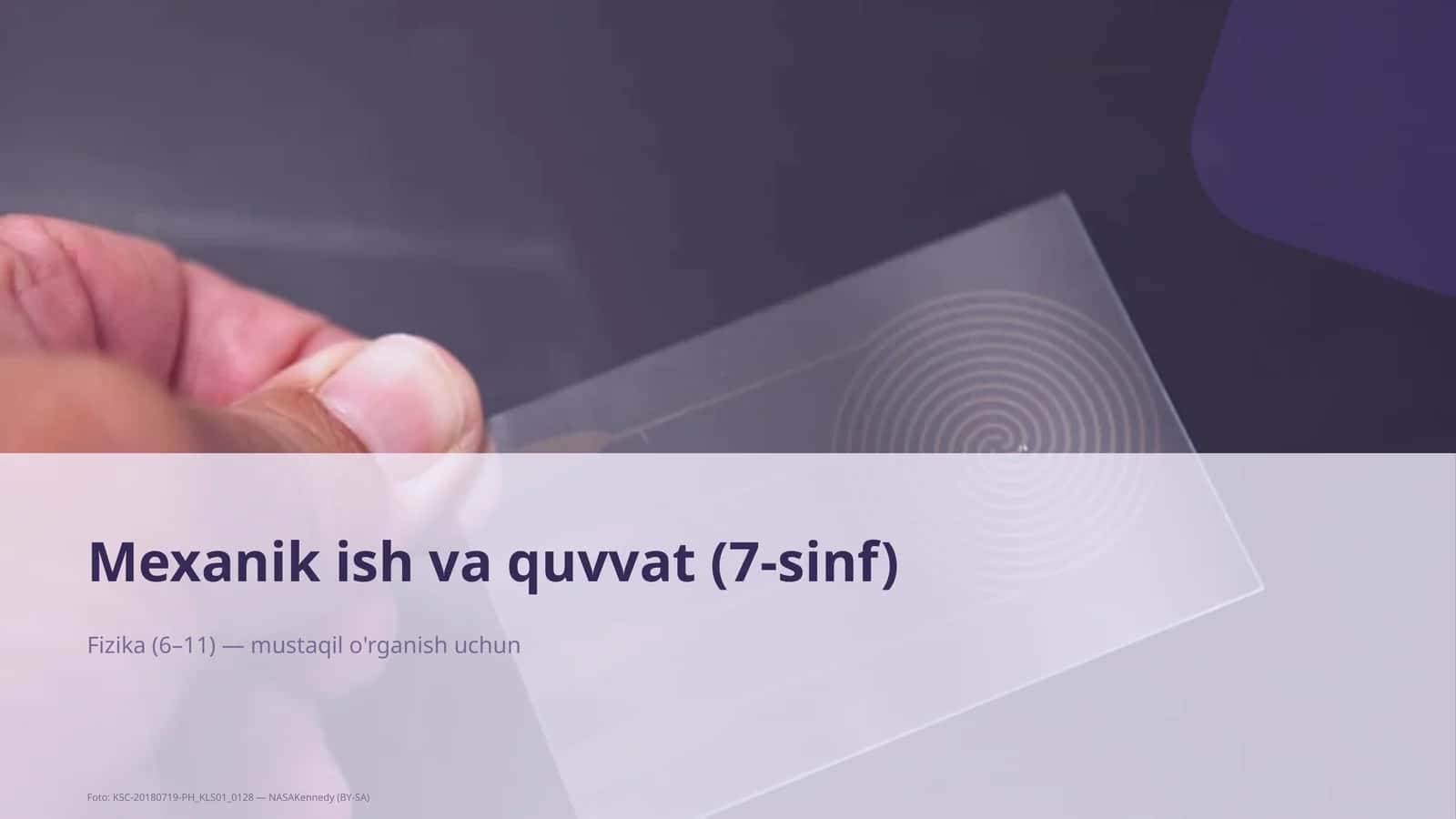 Mexanik ish va quvvat (7-sinf)