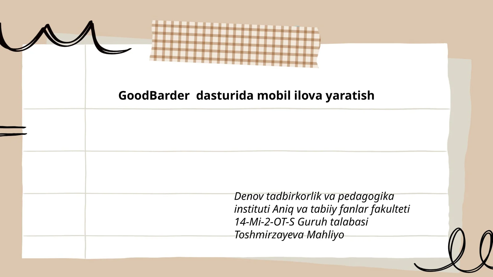 GoodBarder dasturida mobil ilova yaratish