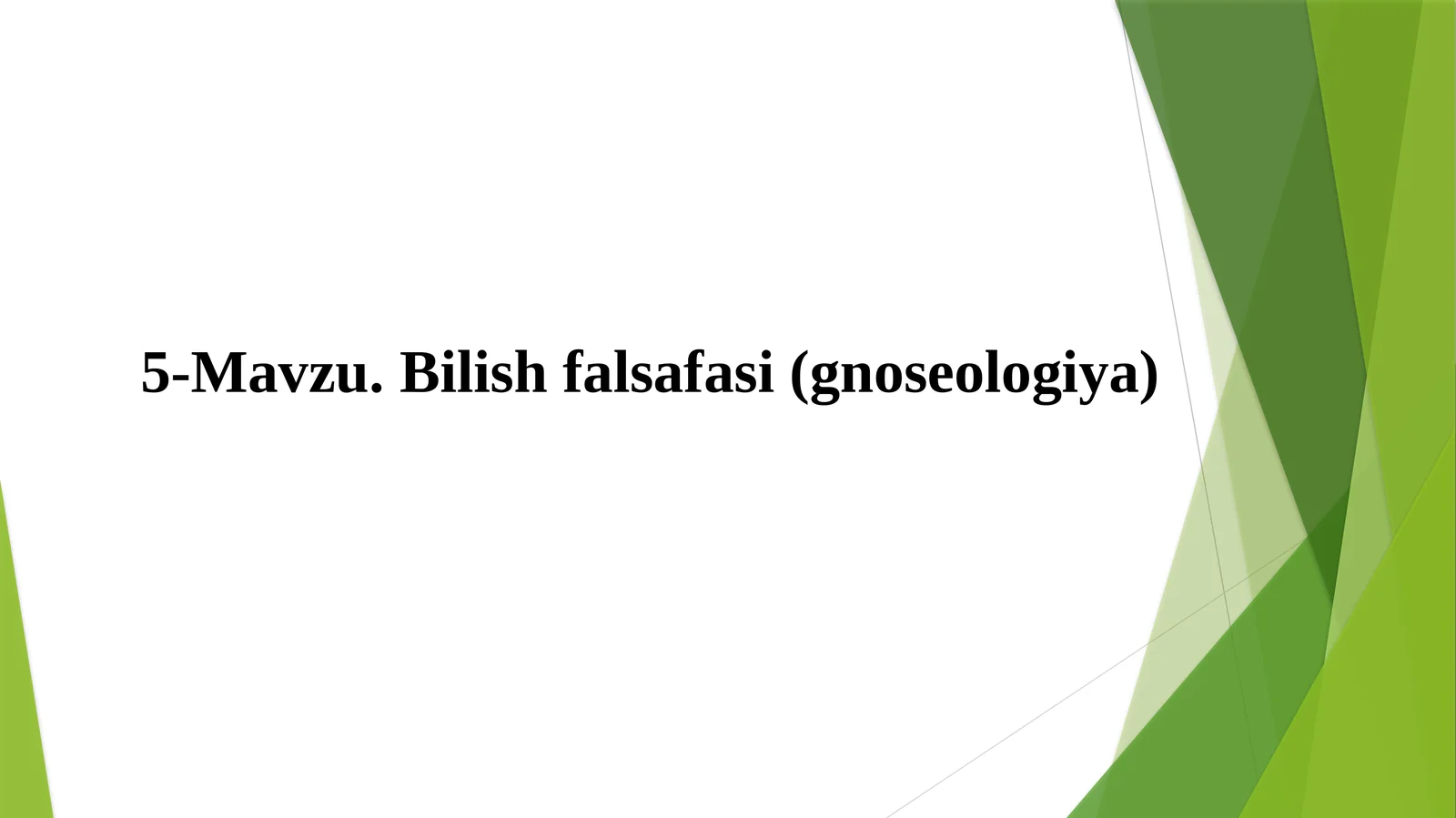 Bilish falsafasi (gnoseologiya)