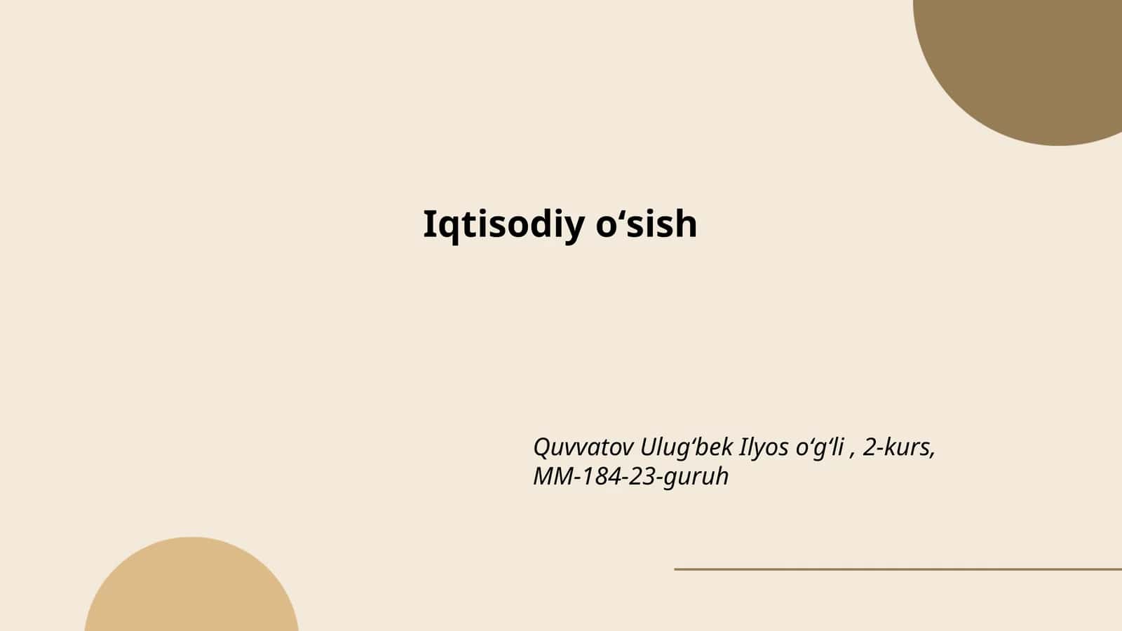 Iqtisodiy oʻsish