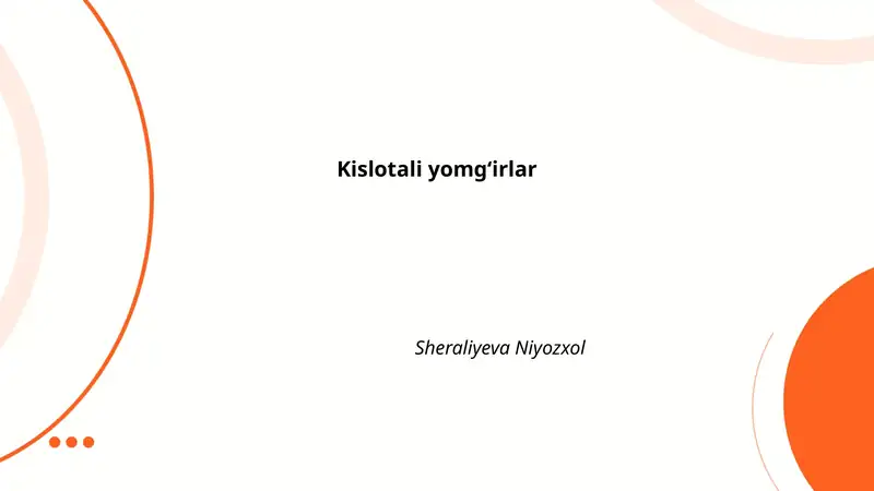Kislotali yomgʻirlar