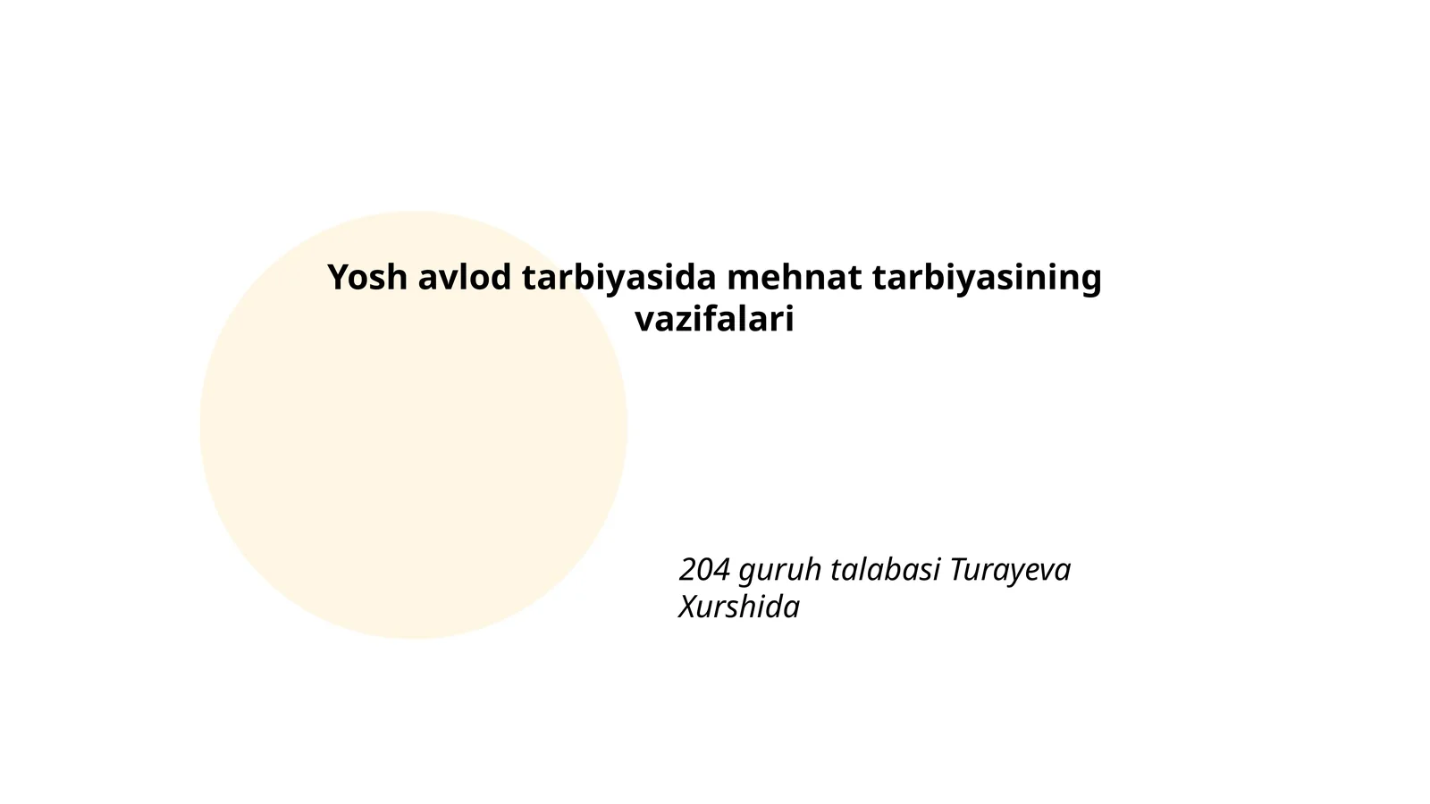 Mehnat Tarbiyasi