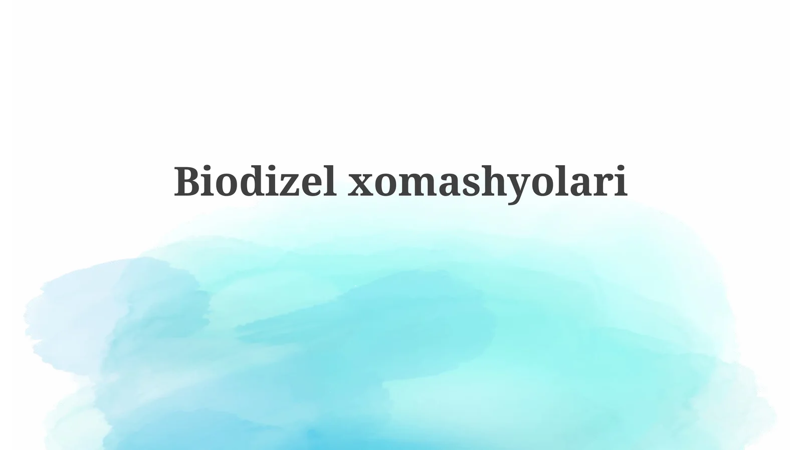 Biodizel xomashyosi