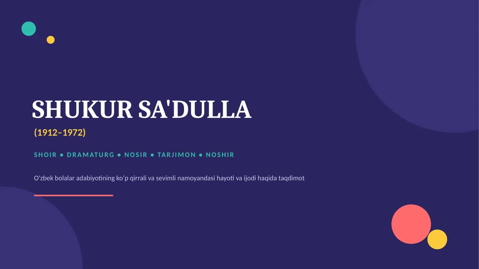 SHUKUR SA'DULLA