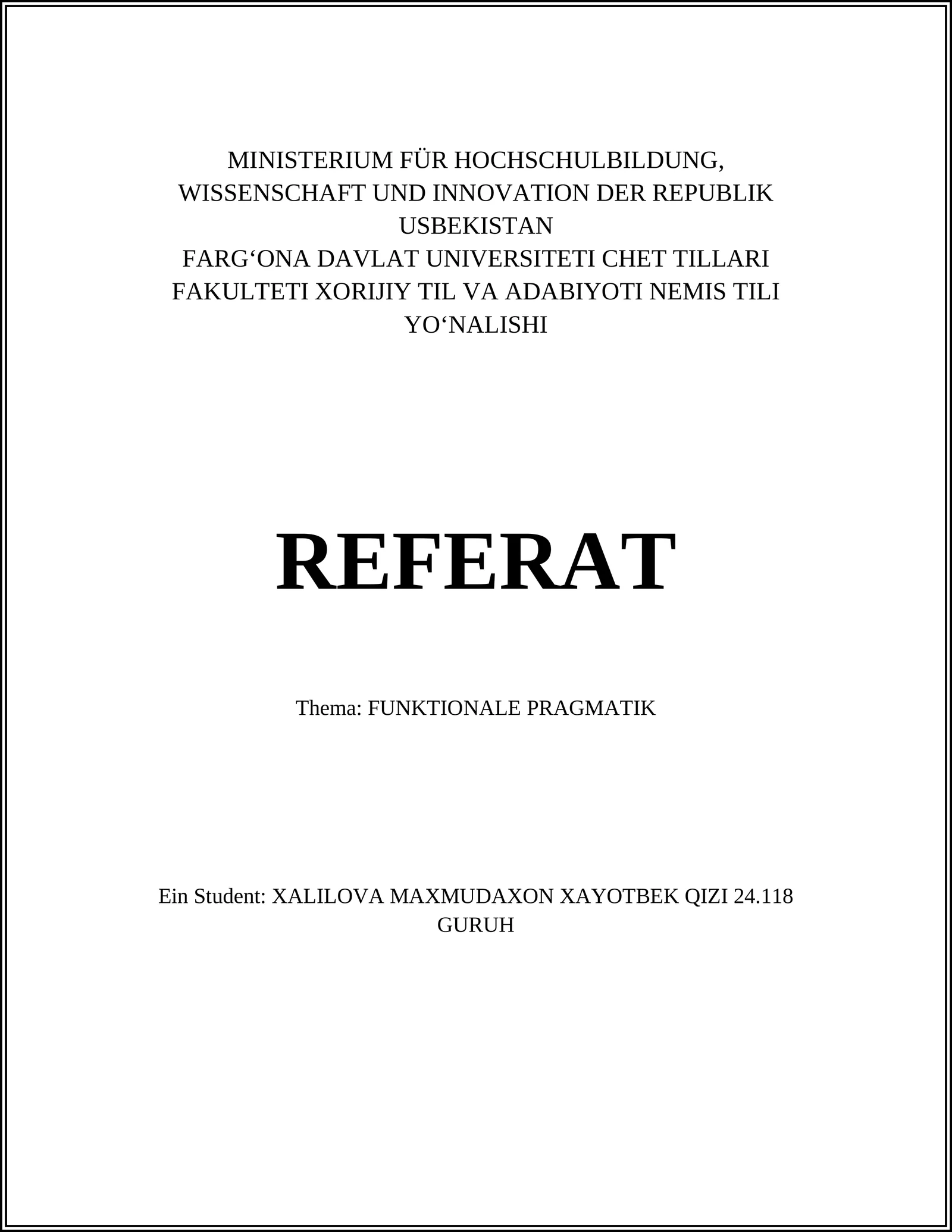 Funktionale Pragmatik