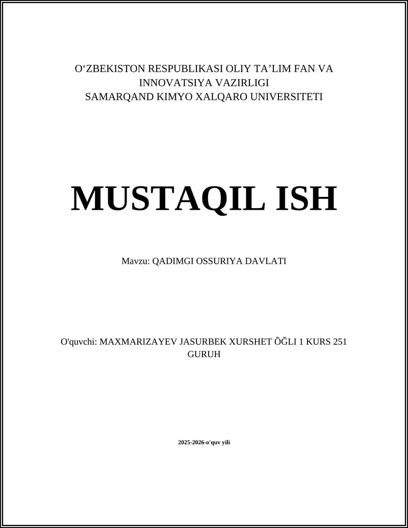 QADIMGI OSSURIYA DAVLATI