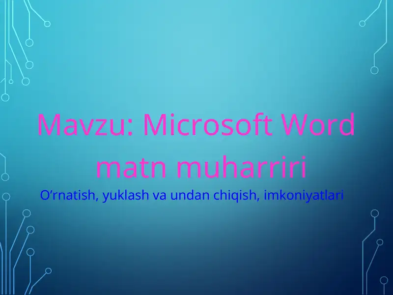 Microsoft Word matn muharriri
