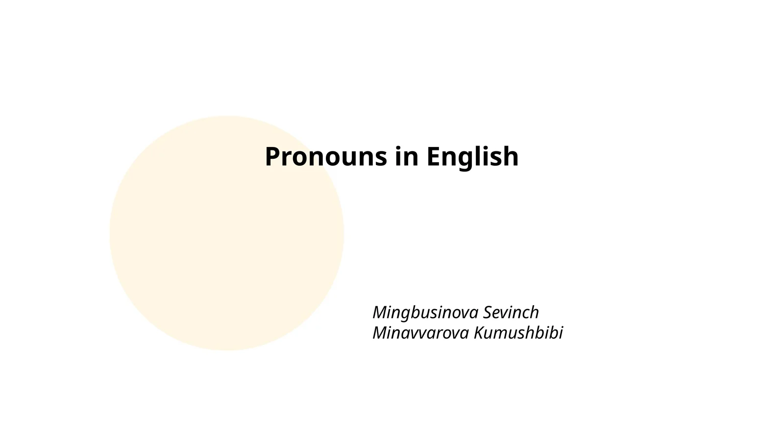 Pronouns in English