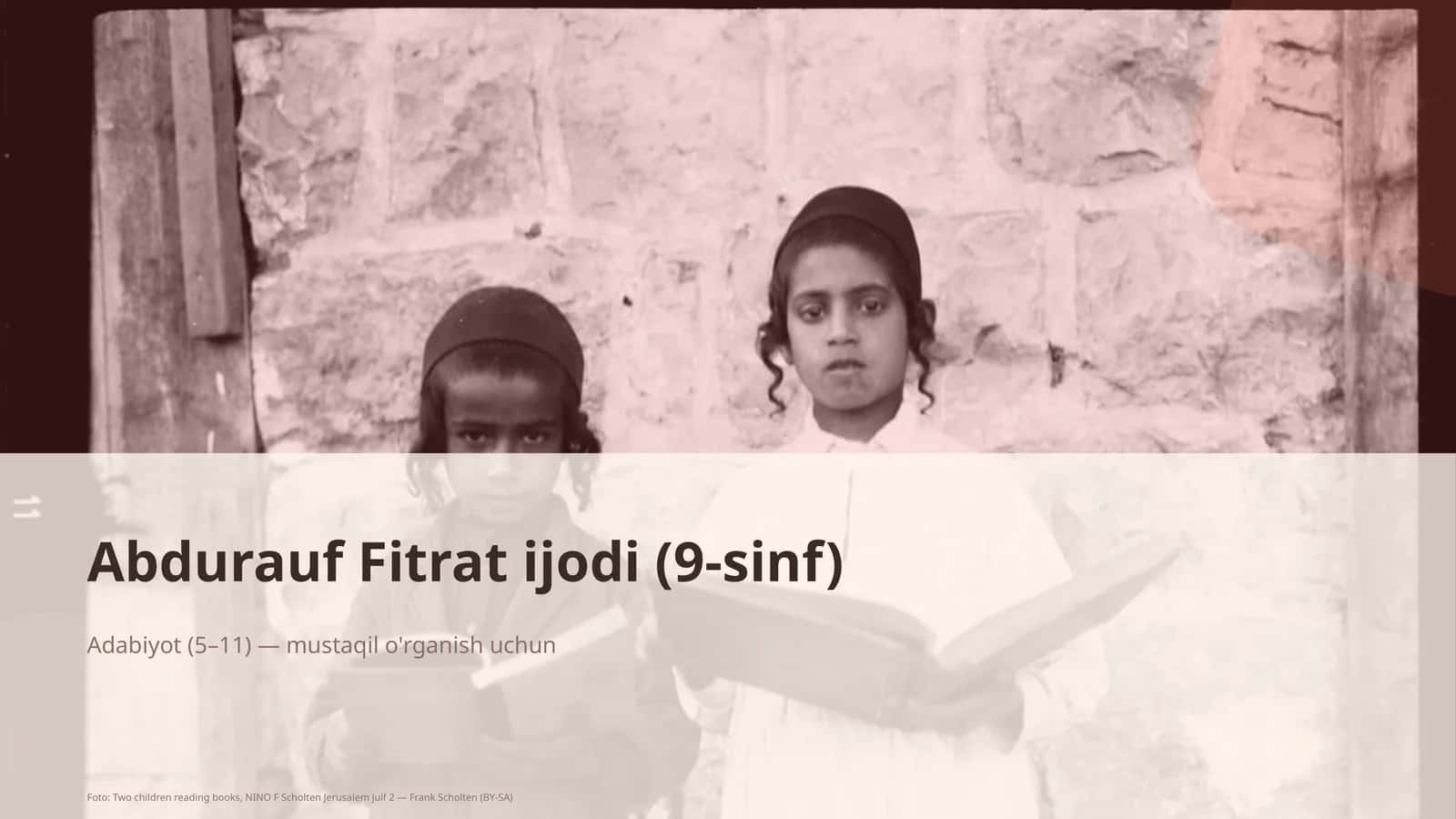 Abdurauf Fitrat ijodi (9-sinf)