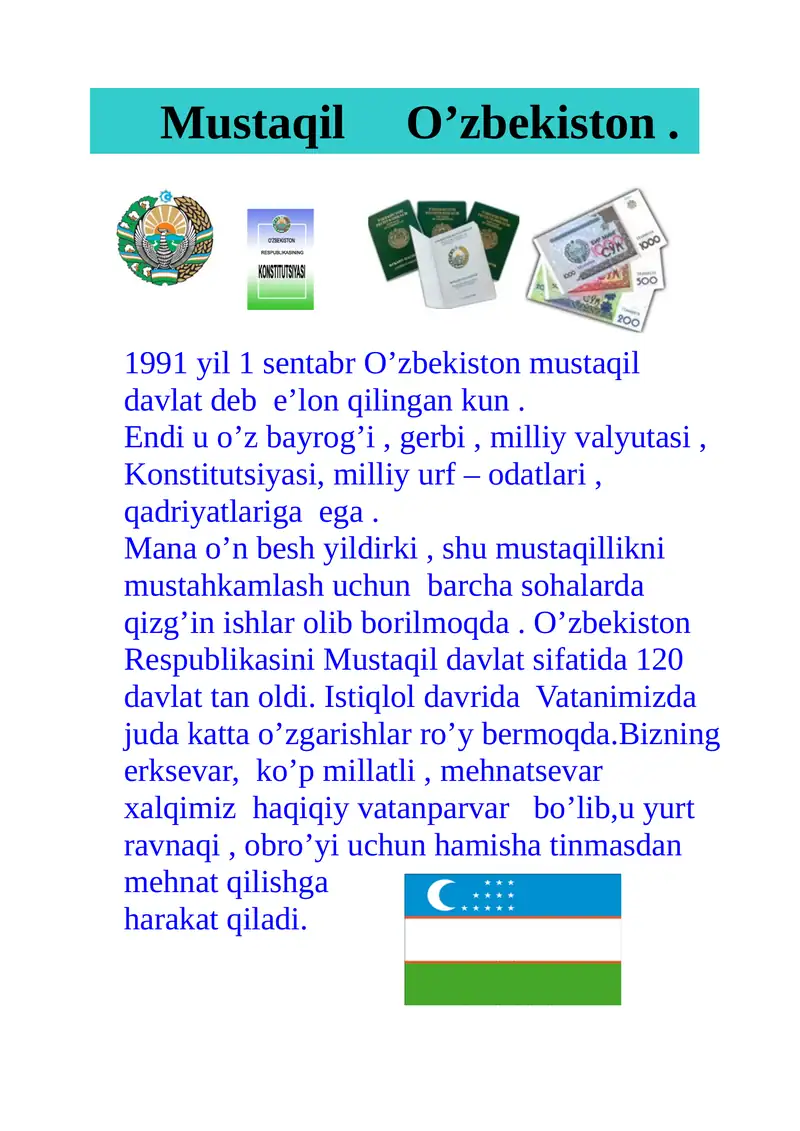Mustaqil O’zbekiston