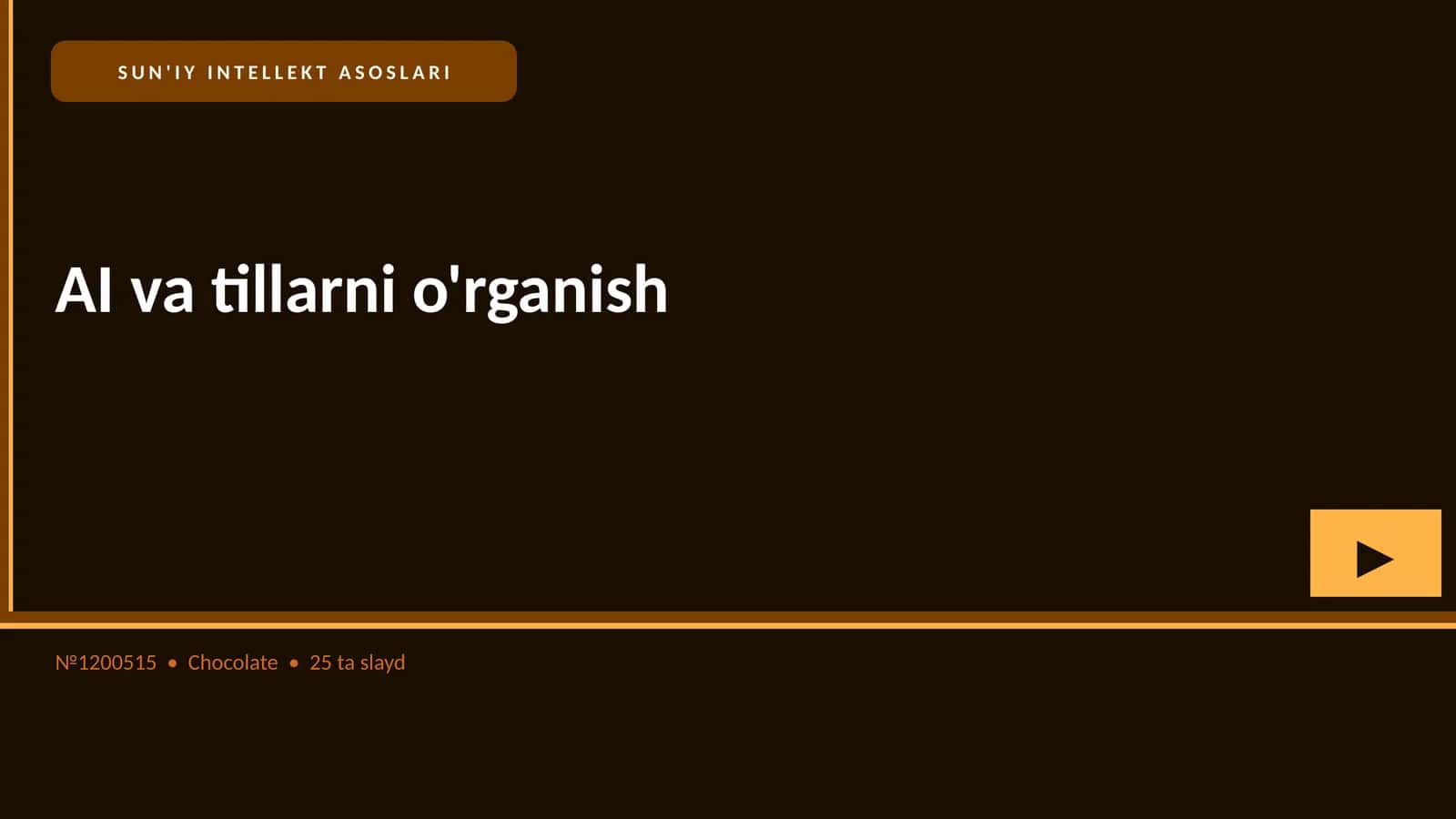 SUN'IY INTELLEKT ASOSLARI