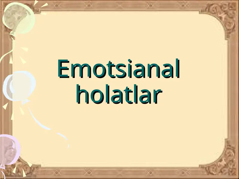 Emotsiyalar