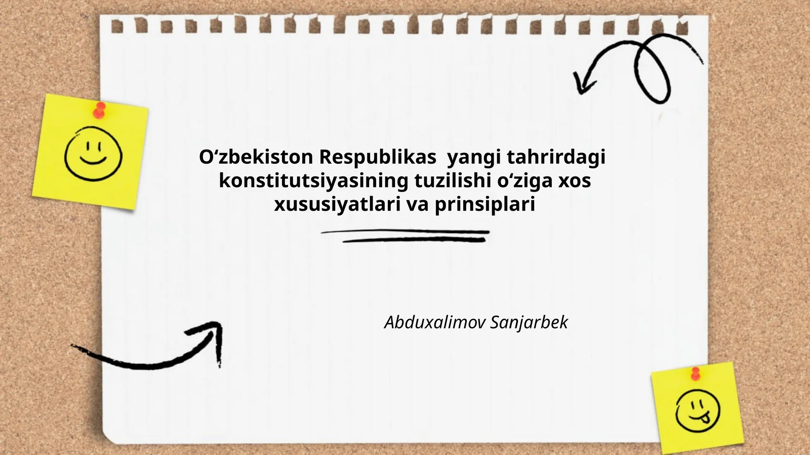 Oʻzbekiston Respublikas yangi tahrirdagi konstitutsiyasining tuzilishi oʻziga xos xususiyatlari va prinsiplari