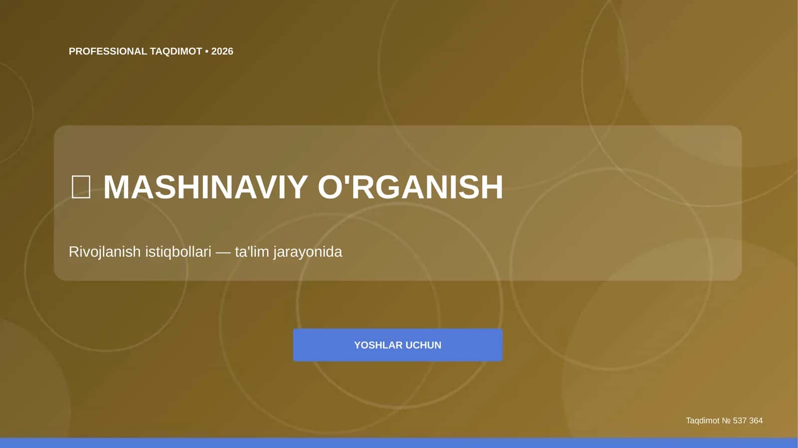 Mashinaviy o'rganish: rivojlanish istiqbollari (ta'lim jarayonida)
