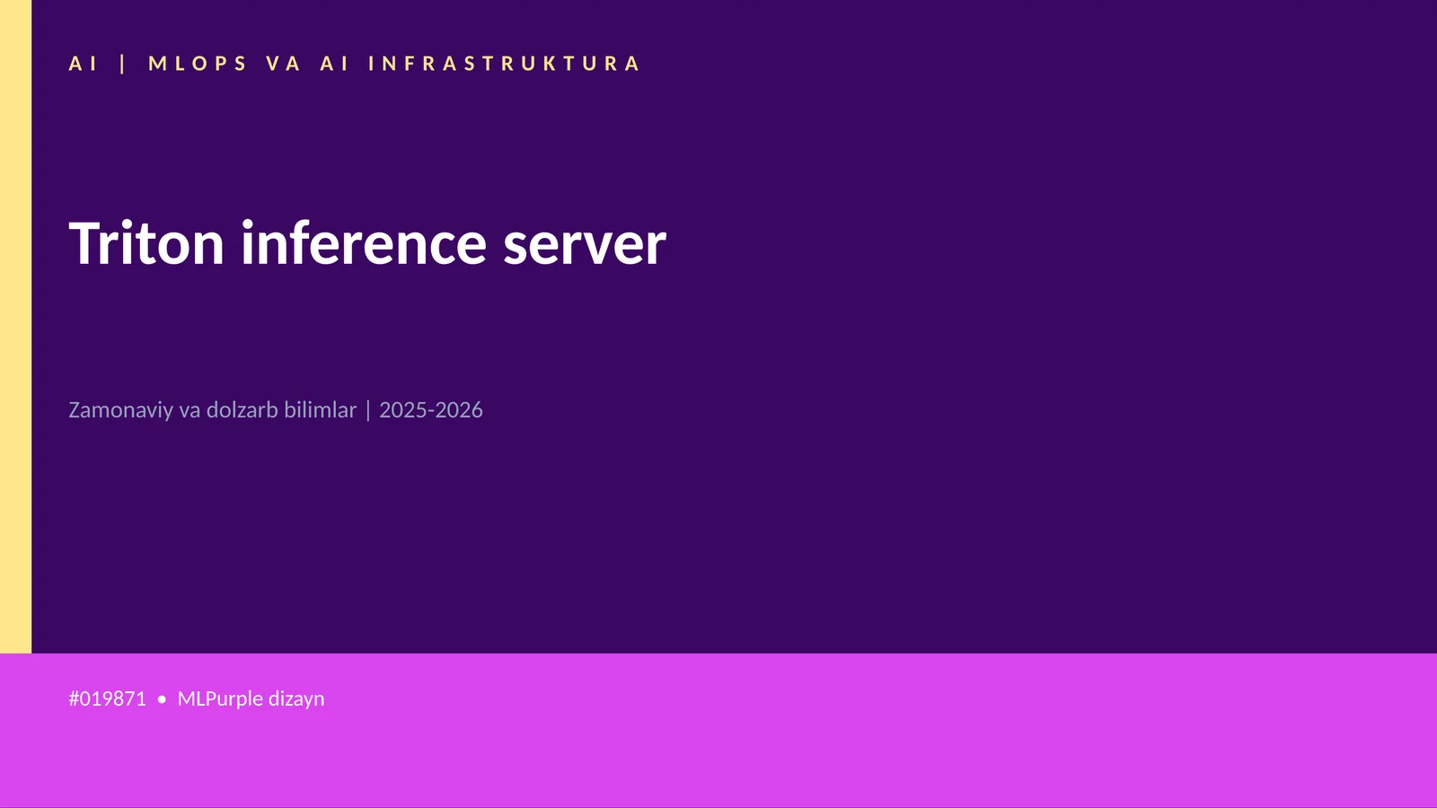 AI | MLOPS VA AI INFRASTRUKTURA