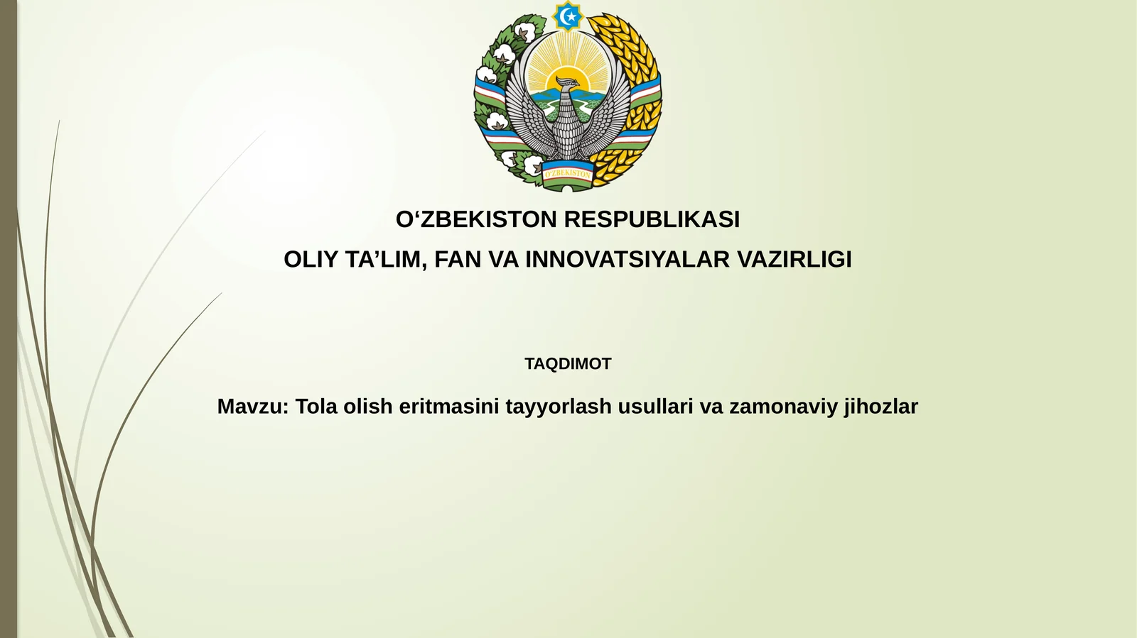Eritmalar tayyorlashnin nazariy asoslari
