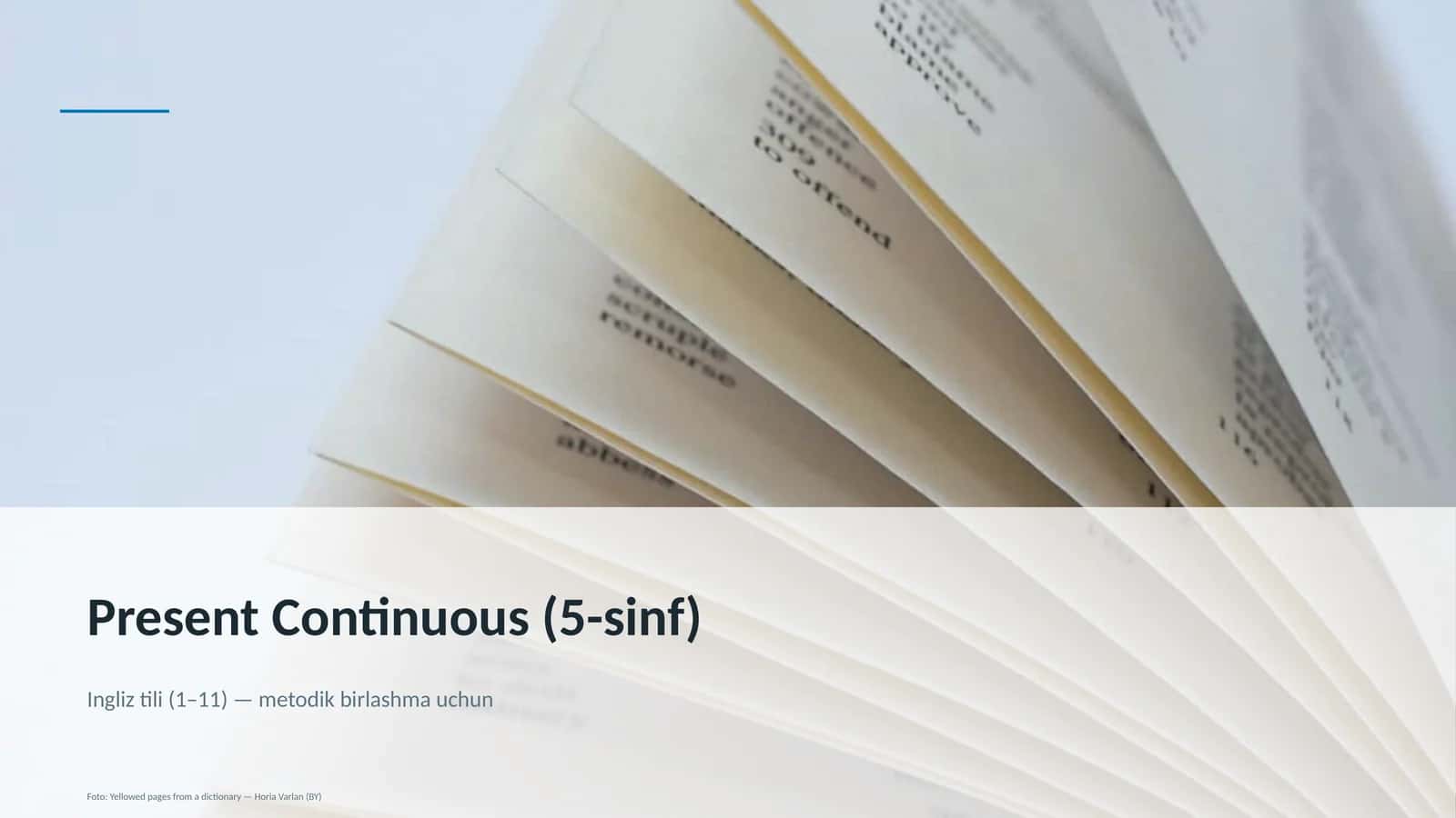 Present Continuous (5-sinf)