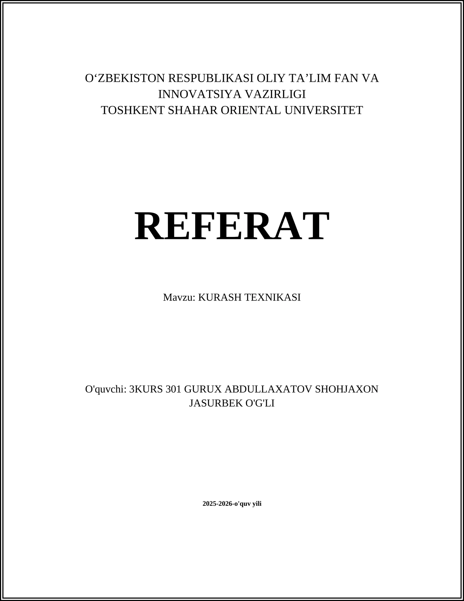 Kurash Texnikasi