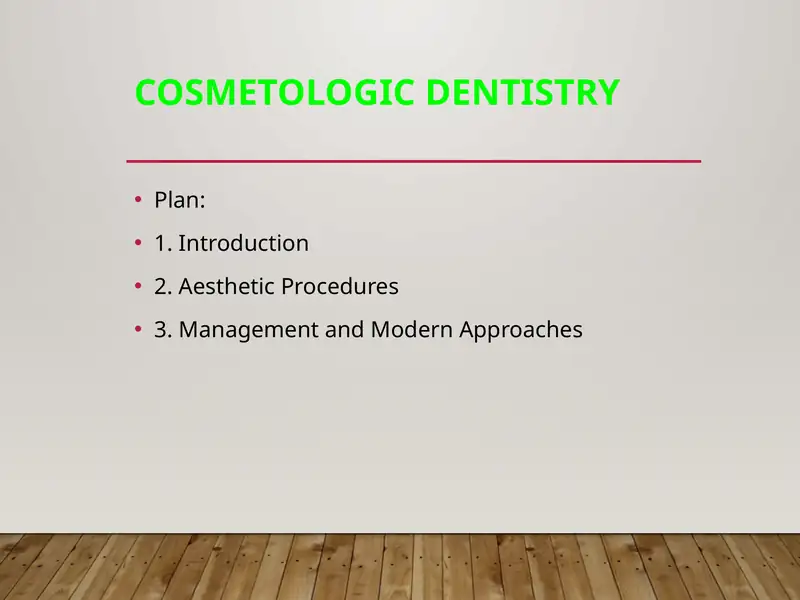 Cosmetologic Dentistry