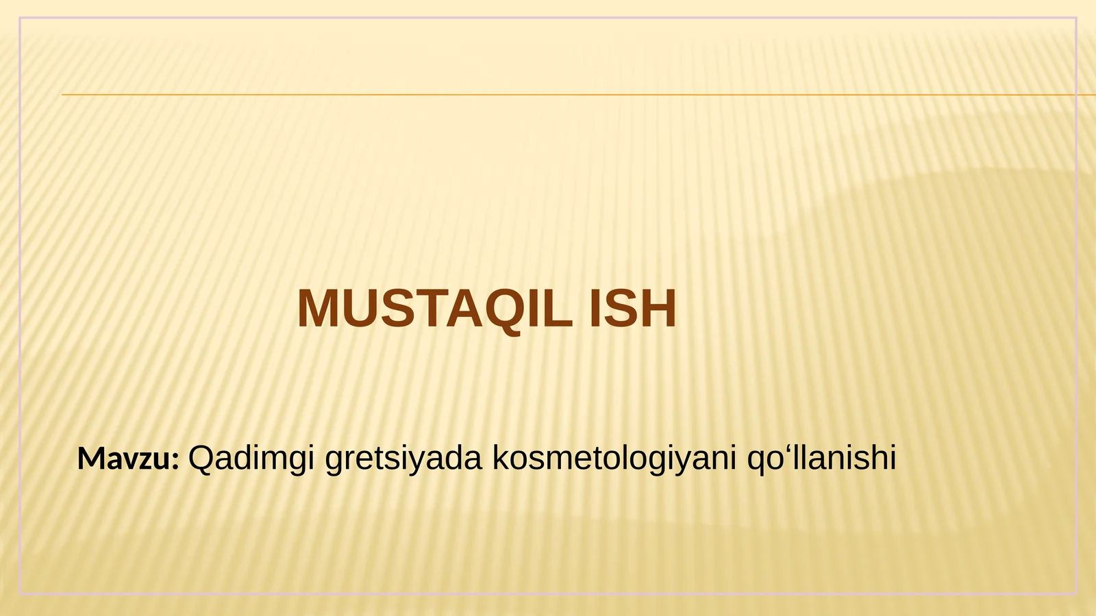 Qadimgi gretsiyada kosmetologiyani qoʻllanishi