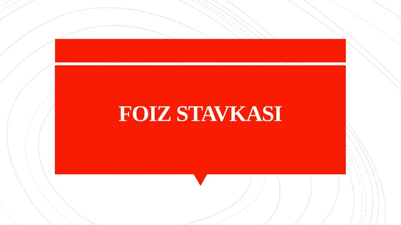 FOIZ STAVKASI