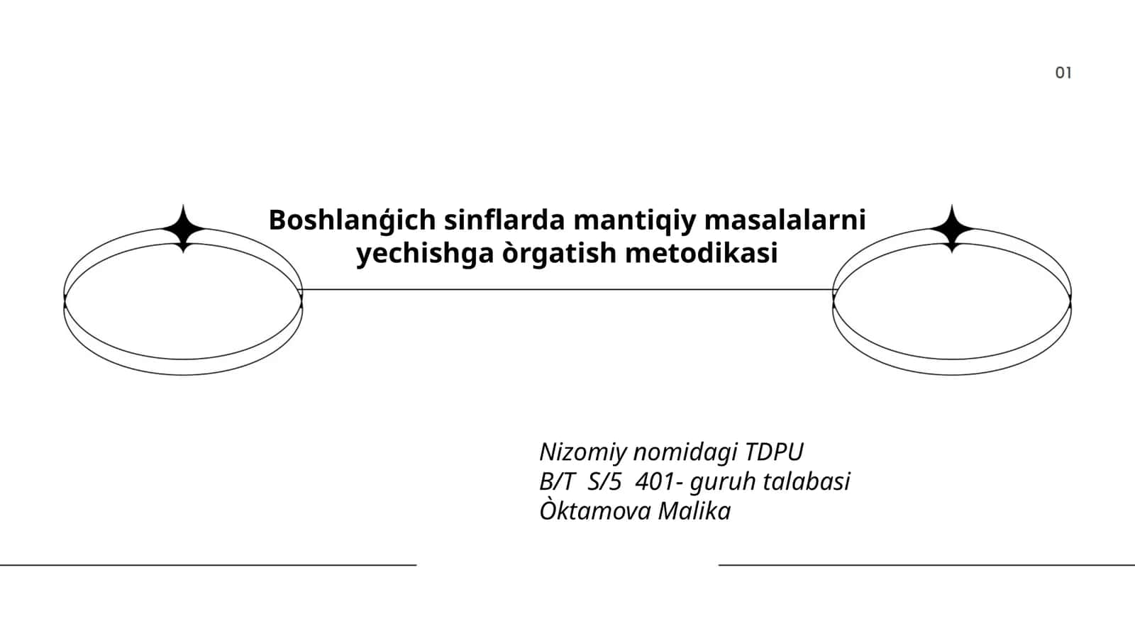Boshlanģich sinflarda mantiqiy masalalarni yechishga òrgatish metodikasi